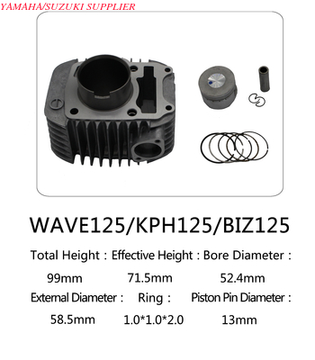 Motorcycle Engine Parts Aluminium Cylinder Block Kit Customized For Wave 125