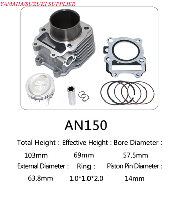 Suzuki AN 150 Accurate Motorcycle Single Engine Cylinder Kit 150cc Displacement
