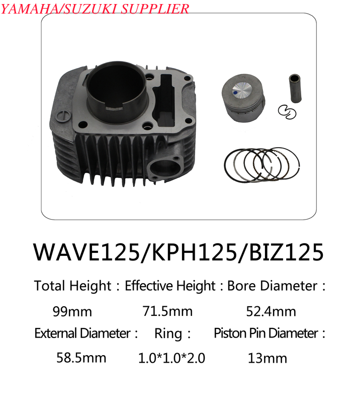Motorcycle Engine Parts Aluminium Cylinder Block Kit Customized For Wave 125